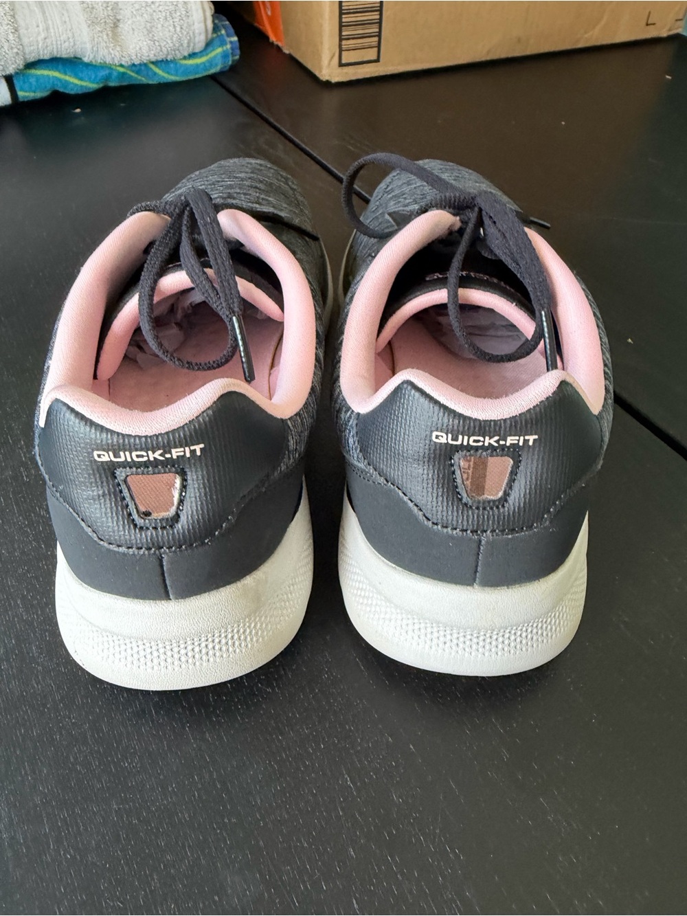 Skechers GOwalk Hyper Pillars Women’s Walking Shoes Black Gray Pink Size 8 - Picture 6 of 9